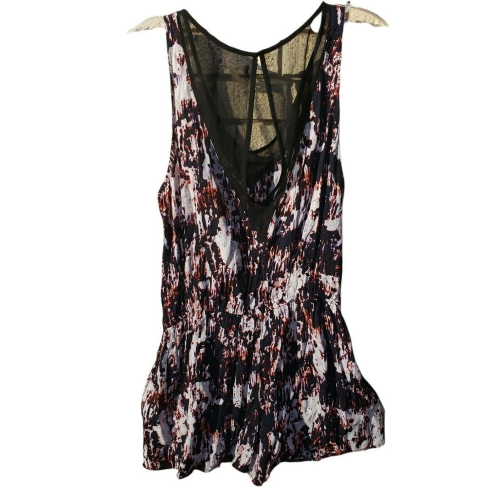 SILENCE + NOISE Shorts Romper Medium Black White Festival Boho Pockets Thin